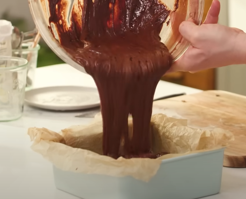 Step 5: Pour batter into pan